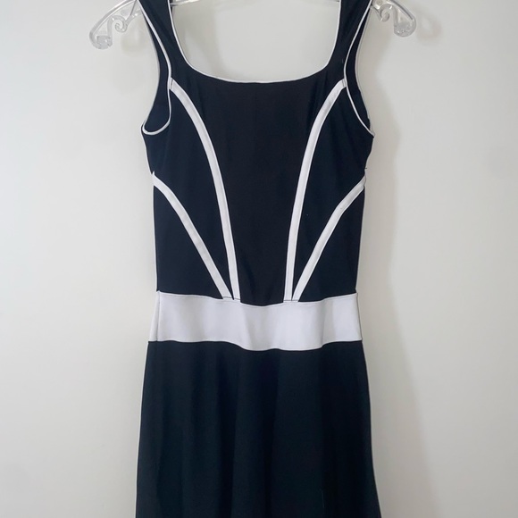 Nike Women's Black and White Tennis Dress - Picture 2 of 4
